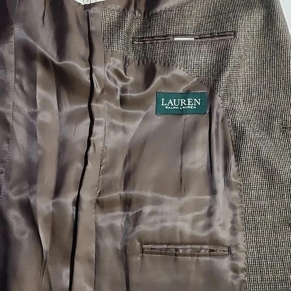 Men's Lauren Ralph Lauren Sports Coat , Tweed, Brown, Size 42L, Pre-Owned - Picture 9 of 10